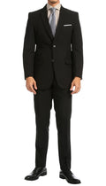 Mens Black Regular Fit 2pc Suit