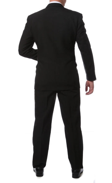 Mens Black Regular Fit 2pc Suit